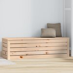 vidaXL Boîte de rangement 109x36 5x33 cm Bois massif de pin