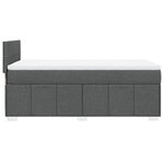 vidaXL Sommier à lattes de lit et matelas Gris foncé 90x190 cm Tissu
