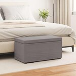 vidaXL Tabouret Taupe 81 x 41 x 40 cm Tissu et bois stratifié