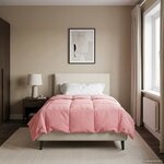 vidaXL Duvet d'été simple Matelassé Rose 140 x 200 cm Microfibre