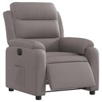 vidaXL Fauteuil inclinable électrique Taupe Tissu