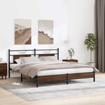 vidaXL Cadre de lit sans matelas chêne marron 160x200 cm