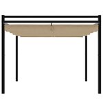 vidaXL Tonnelle de jardin avec toit rétractable taupe 3x3 m aluminium