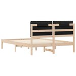 vidaXL Cadre de lit avec tête de lit rembourrée Noir 120 x 190 cm