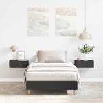 vidaXL Cadre de lit sans matelas noir 90x190 cm bois ingénierie