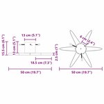 vidaXL Pied de Sapin de Noël 1.73 Vert 49 x 49 x 15 5 cm Acier