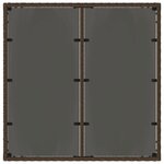 vidaXL Table de jardin avec dessus en verre marron résine tressée