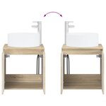 vidaXL Meuble de lavabo mural Chêne Sonoma 49 5 x 44 5 x 65 5 cm