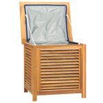 vidaXL Boîte de rangement de jardin et sac 60x50x58cm bois massif teck
