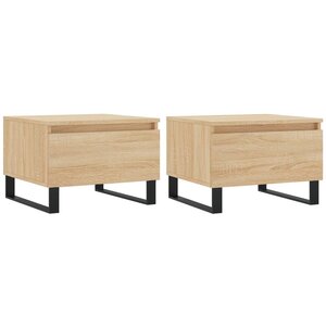 vidaXL Tables basses 2 Pièces chêne sonoma 50x46x35 cm bois d'ingénierie