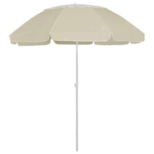 vidaXL Parasol de plage jaune sable 300 cm