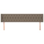vidaXL Tête de lit avec oreilles Taupe 183x16x78/88 cm Tissu