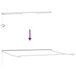 vidaXL Auvent manuel rétractable bordeaux 400x300 cm