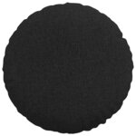 vidaXL Coussins de siège 2 Pièces Noir Ø50 x 19 cm tissu