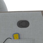 vidaXL Fauteuil de massage inclinable Gris clair Tissu