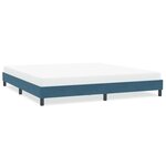 vidaXL Cadre de lit sans matelas bleu foncé 200x220 cm velours
