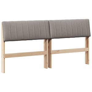 vidaXL Tête de lit capitonnée Taupe 160 cm Pin massif