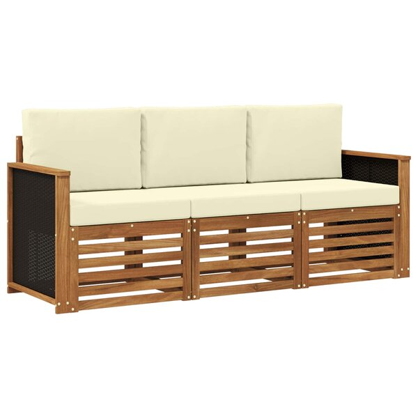 vidaXL Ensembles de canapés 3 pc Bois d'Acacia Massif