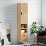 vidaXL Buffet haut Chêne sonoma 34 5x34x180 cm Bois d'ingénierie