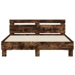 vidaXL Cadre de lit sans matelas chêne fumé 140x190 cm