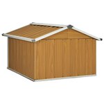 vidaXL Abri pour robot de jardin 92x97x63 cm Acier galvanisé Marron