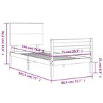 vidaXL Cadre de lit sans matelas bois massif