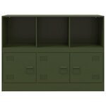 vidaXL Buffet vert olive 99x39x73 cm acier