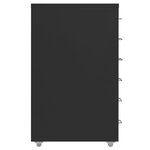 vidaXL Classeur mobile Noir 28x41x69 cm Métal