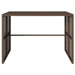 vidaXL Ensemble à manger de jardin 3 Pièces et coussins marron poly rotin