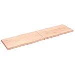 vidaXL Dessus de table bois massif non traité bordure assortie