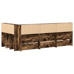 vidaXL Lit Bibliothèque Chêne Fumé 90x190 cm Bois d'ingénierie