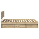 vidaXL Cadre de lit Chêne Sonoma 150 x 200 cm Pin massif