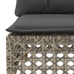 vidaXL Salon de jardin 5 Pièces avec coussins gris résine tressée