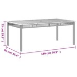 vidaXL Ensemble à manger de jardin et coussins 7 Pièces gris rotin