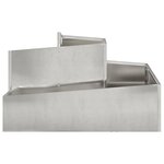 vidaXL Cache-pot de jardin Argent 80 x 80 x 50 cm Acier inoxydable