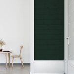 vidaXL Panneaux muraux 12 Pièces Vert foncé 90x15 cm Velours 1 62 m²