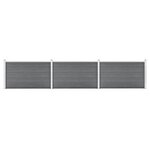 vidaXL Clôture de jardin WPC 526x106 cm Gris
