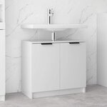 vidaXL Armoire de salle de bain Blanc brillant 64 5x33 5x59 cm