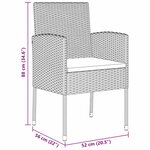 vidaXL Ensemble de salle à manger pour jardin 3 Pièces Gris Poly rotin