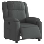 vidaXL Fauteuil inclinable électrique Gris foncé Tissu