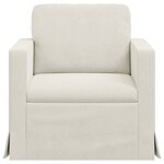 vidaXL Canapé Crème 78 x 78 x 80 cm Velours