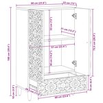 vidaXL Buffet Haut Marron 60 x 33 5 x 100 cm Bois de mangue massif