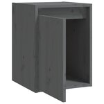 vidaXL Armoire murale Gris 30x30x40 cm Bois de pin massif