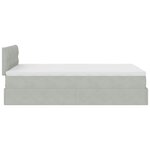 vidaXL Lit ottoman avec matelas gris clair 120x190 cm velours