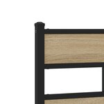 vidaXL Cadre de lit en métal sans matelas chêne sonoma 140x190 cm