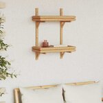 vidaXL Étagère Murale avec étagère Marron 45 x 26 x 60 cm Bambou