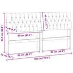 vidaXL Tête de lit capitonnée Noir 180 cm Pin massif