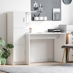 vidaXL Bureau 2 Pièces Blanc