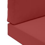 vidaXL Coussin de canapé d'extérieur 3 Pièces Bordeaux Polyester