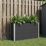 vidaXL Jardinière surélevée Noir 150 x 50 x 91 cm WPC et Aluminium